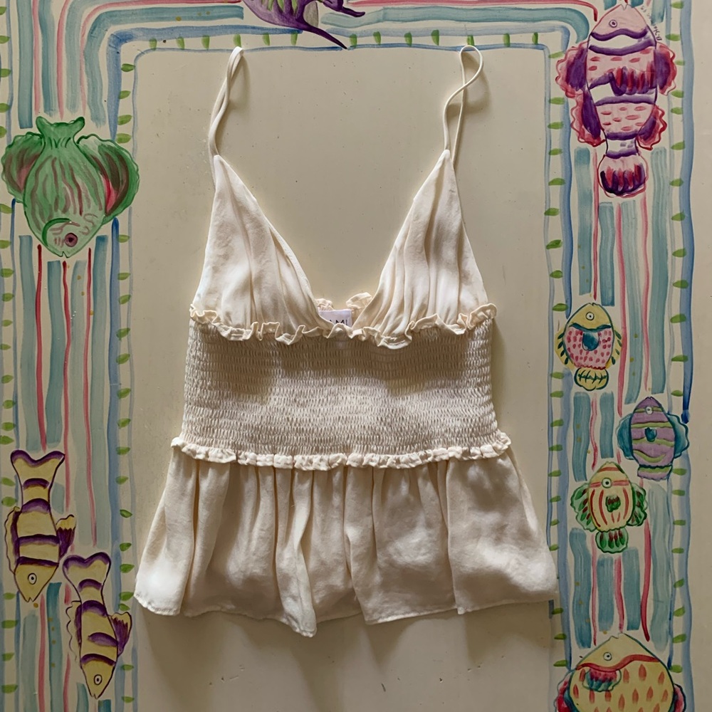 Cami NYC Silk Cami in Beige